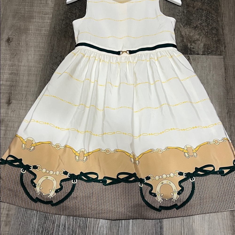 Janie and Jack Bridle Scarf Border Dress from Countryside Ride 2016 size 8 - Picture 6 of 12